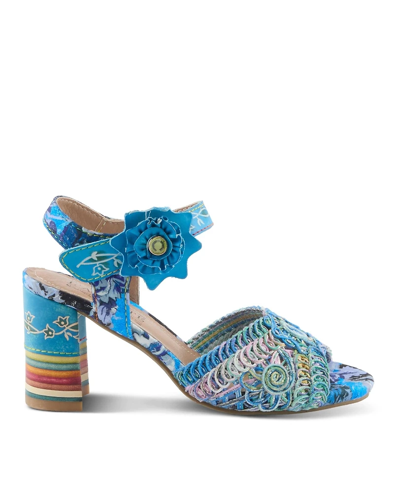 L'Artiste Women's Cosmopleze Strappy Sandal with Knit Upper