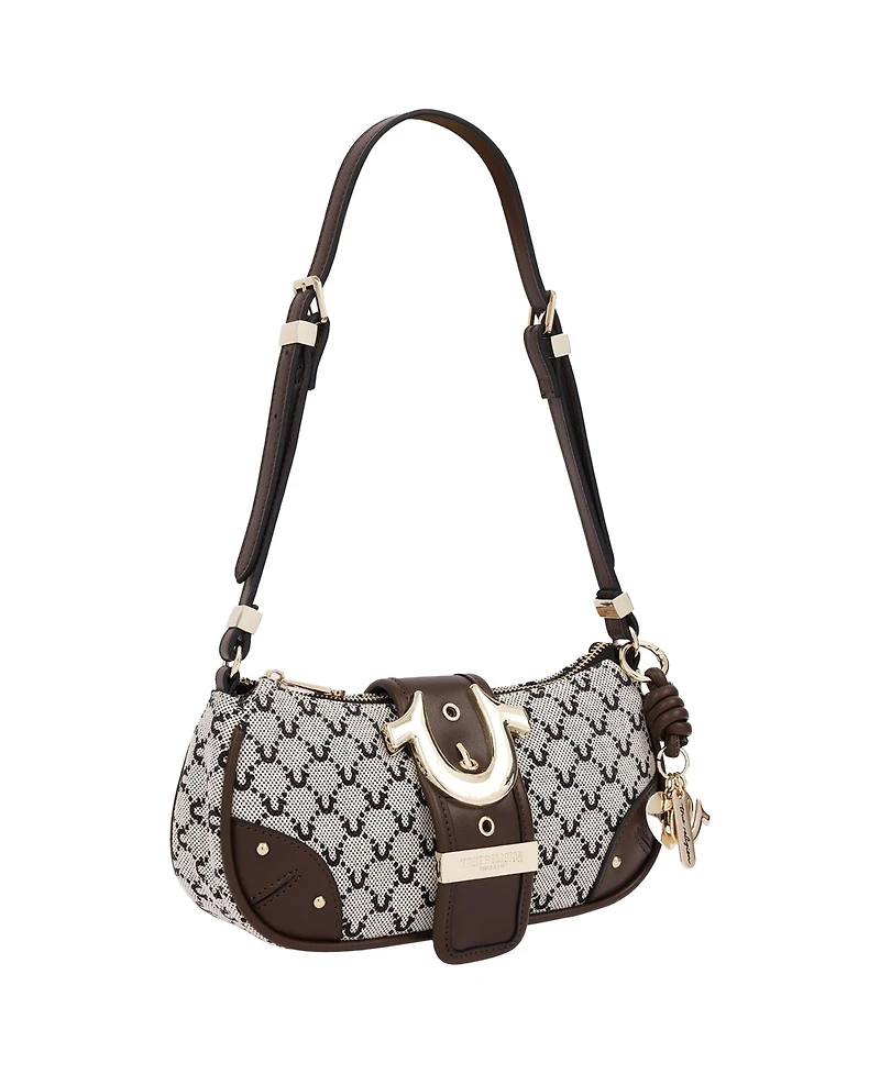 True Religion Multi-Strap Denim Shoulder Bag