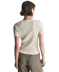 Bcbg Women's Scoop Neck Short-Sleeve Top