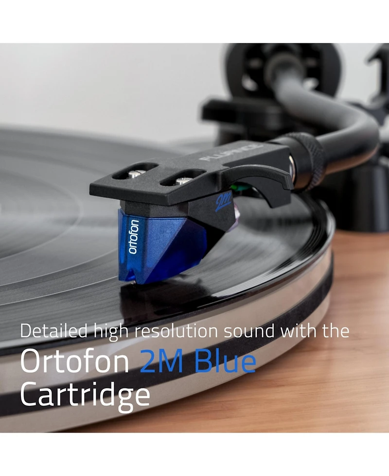 Fluance RT85 Reference-Grade Vinyl Turntable with Ri71 Powered Bookshelf Speakers and Preamp