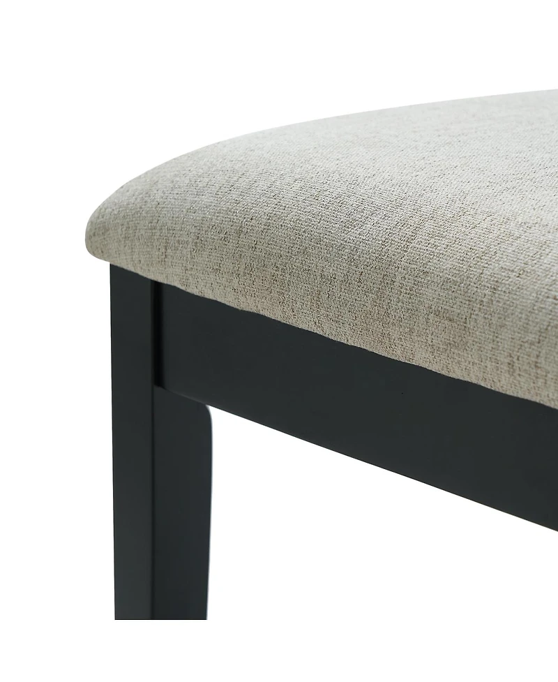 Streamdale Furniture Fabric Seat Modern Scandinavian Dining Chairs