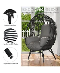 Streamdale Furniture Elegant Arc Back Hanging Egg Chair with 8-Inch Cushion