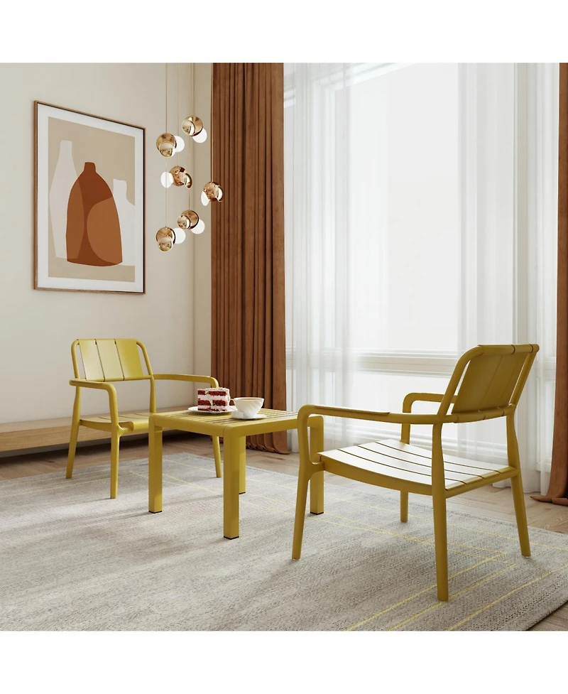 Streamdale Furniture Pp Chair and Table Set - Indoor/Outdoor, Easy Setup