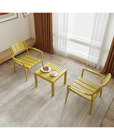 Streamdale Furniture Pp Chair and Table Set - Indoor/Outdoor, Easy Setup