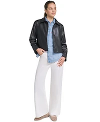 Levi's Women's Laydown Collar Cropped Snap Jacket