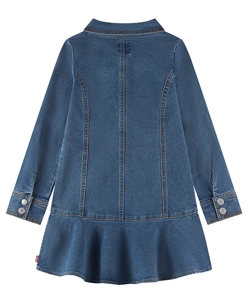 Levi's Girls' 4-6X Long-Sleeve Button Up Dress