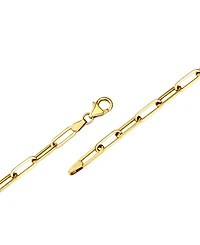 Italian Gold Paperclip Chain 7.5" Bracelet in 10k Yellow Gold