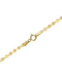 Italian Gold Leaf Chain 20" Necklace in 10k Yellow Gold