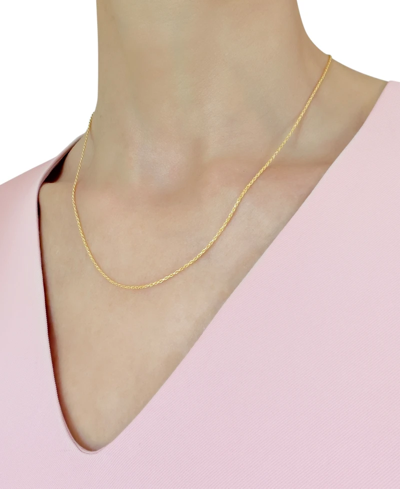 Macy's Solid Rope Chain 18" Necklace in 10k Yellow Gold