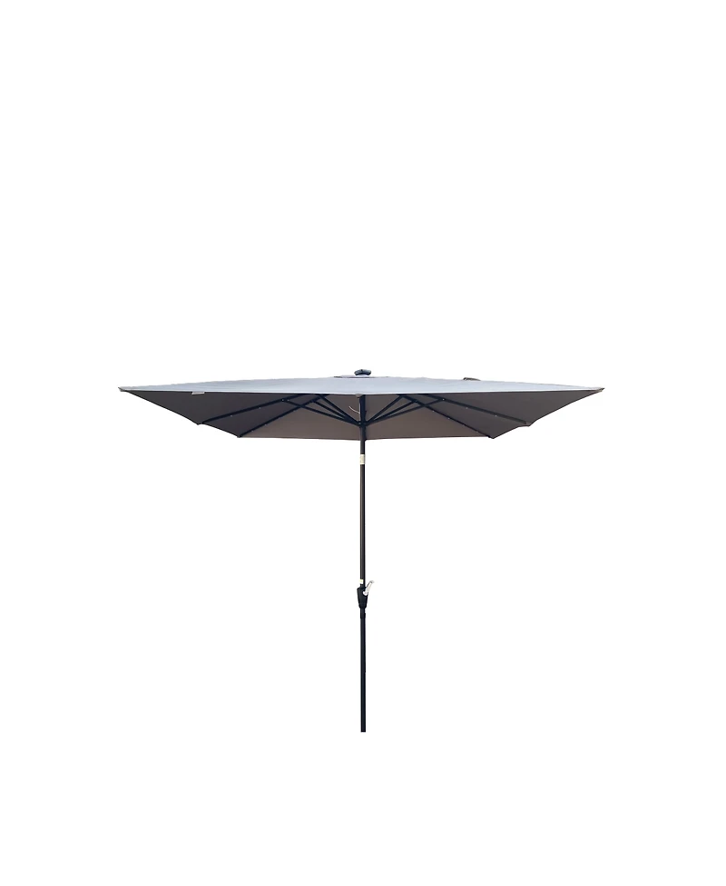 Streamdale Furniture Square 2.5x2.5-meter Solar Led Patio Umbrella with Crank