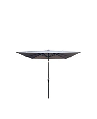 Streamdale Furniture Square 2.5x2.5-meter Solar Led Patio Umbrella with Crank