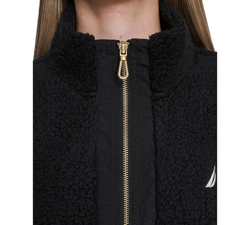 Nautica Women's Zip-Front Stand Collar Jacket