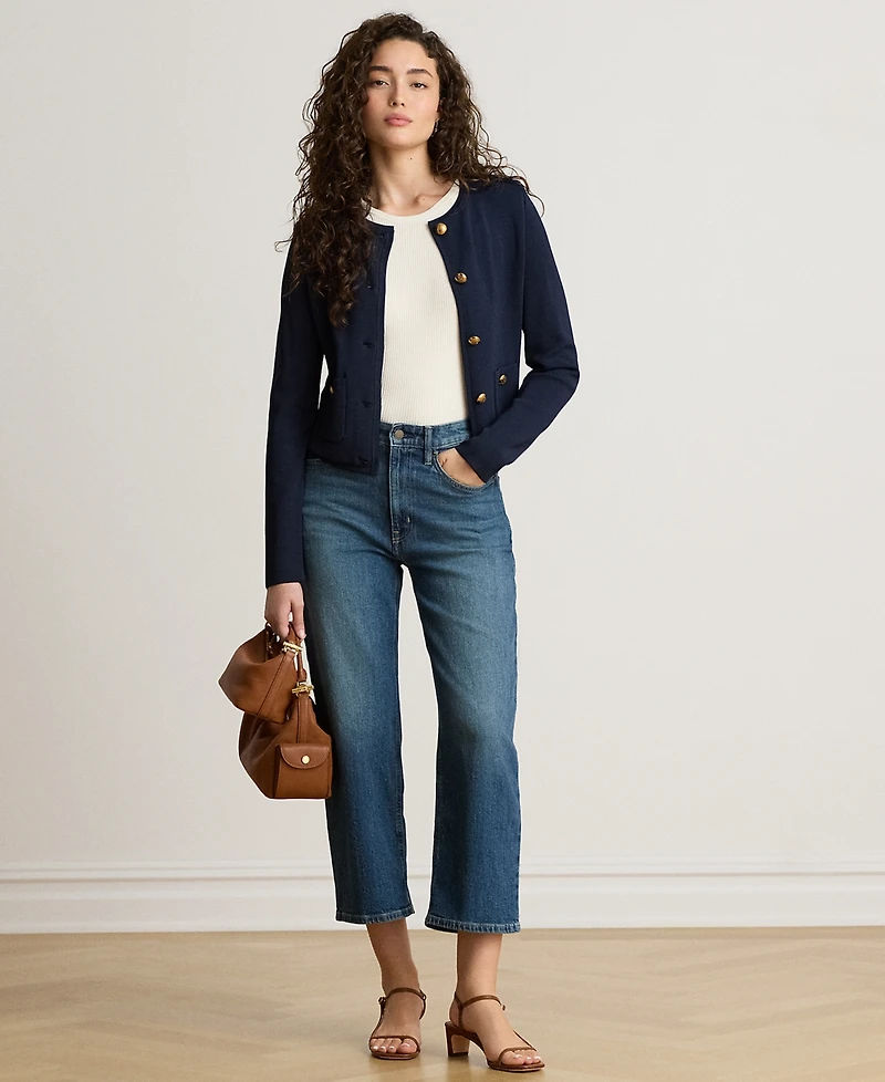 Lauren Ralph Petite High-Rise Straight Jeans
