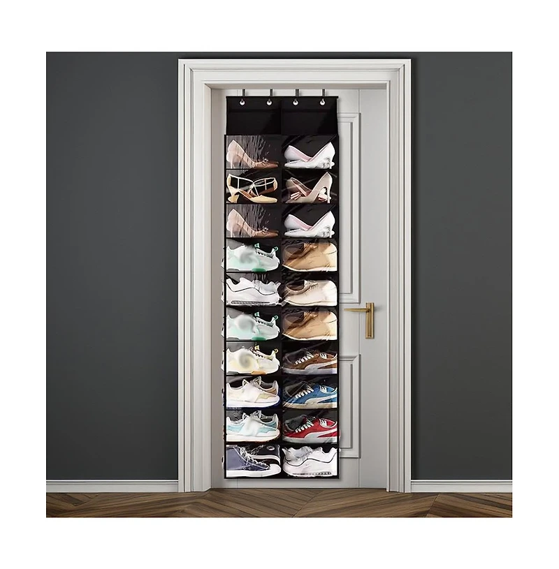 homfan Door Hanging Organizer – 10 Levels, 20 Deep Mesh Pockets – Dustproof, Space-Saving – for Closet and Kitchen Storage