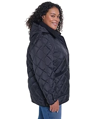 Dkny Plus Corduroy Collar Coat