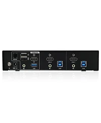 Iogear 2-Port 4K DisplayPort Kvmp Switch with Hdmi Connection and Usb 3.0 Hub and Audio