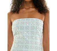 Seni & Cade Juniors' Beaded Floral Dress