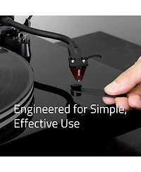 Fluance Anti-Static Carbon Fiber Stylus Cleaning Brush - Gently Removes Dust and Static from the Record Stylus
