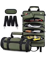 Xdovet Tool Roll Bag Heavy Duty Organizer Detachable Pouches Mechanic Electrician Gift