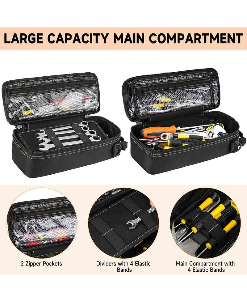 Xdovet Heavy Duty Tool Bag Carabiner Pouch Portable Utility Organizer Shoulder Electricians