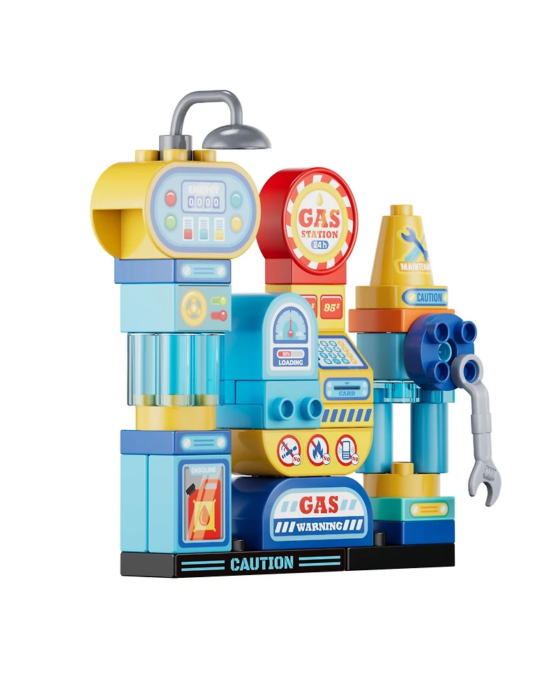 Contixo TF1 2-in-1 Transforming Robot Building Set, 93-Piece Vehicle Construction Toy with City Scene Playset for Kids Ages 3+