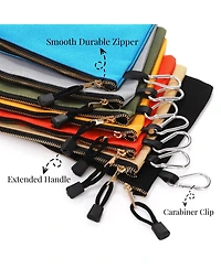 Xdovet Canvas Tool Pouch Zipper Utility Bag Carabiner