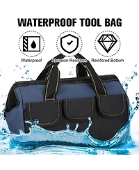 Xdovet Heavy-Duty Tool Bag with Waterproof Hard Base – Suitable for Electricians Carpenters and Technicians