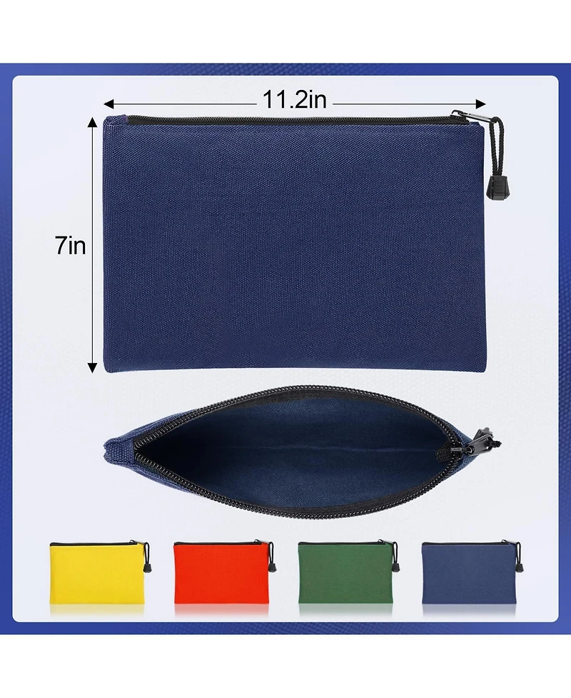 Xdovet Canvas Tool Bags Zipper Pouch Set Heavy Duty Multipurpose Storage Organizer