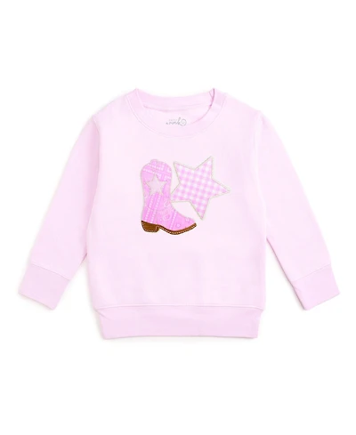 Sweet Wink Baby Girls (12M - 24M) Bandana Cowgirl Patch Western Sweatshirt