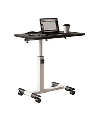 homfan Overbed Table with Wheels, Adjustable Height Foldable Rolling Side Table