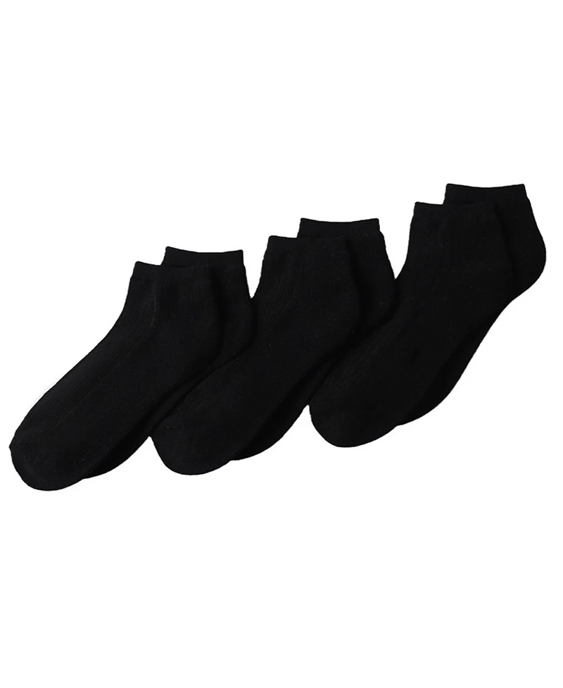 Lands' End Women's 3-Pack Soft Viscose Half Cushion Quarter Socks