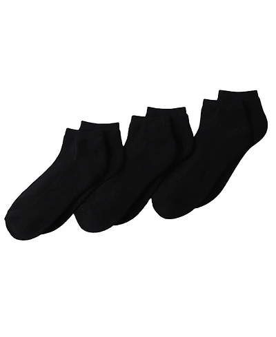 Lands' End Women's 3-Pack Soft Viscose Half Cushion Quarter Socks
