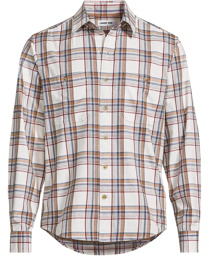 Lands' End Men's Lightweight Coastal Flannel Shirt