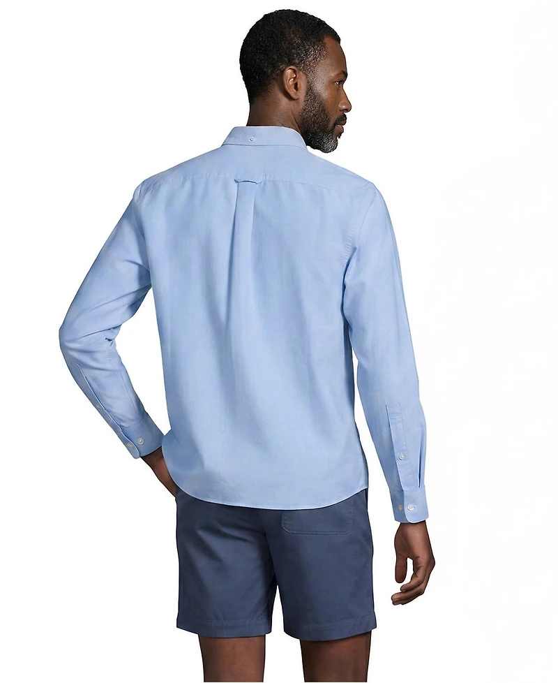 Lands' End Men's Long Sleeve Classic Fit Sail Rigger Oxford Shirt