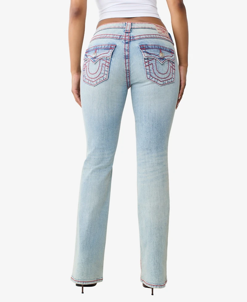 True Religion Women's Becca Bootcut Big T-Flap Jeans