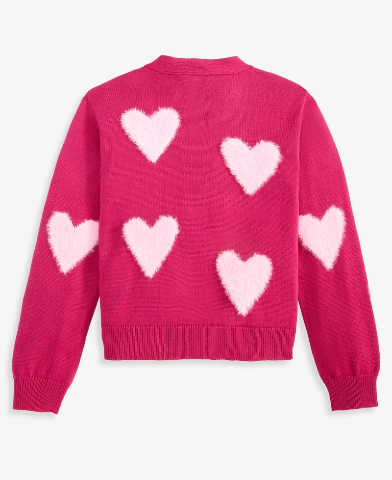 Epic Threads Girls 5-20 Textured Heart Long-Sleeve Cardigan, Macy's Exclusive