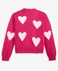 Epic Threads Girls 5-20 Textured Heart Long-Sleeve Cardigan, Macy's Exclusive