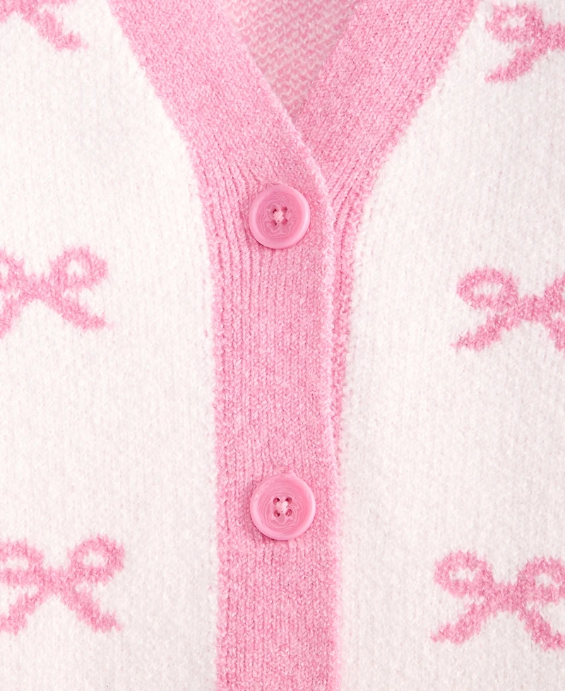 Epic Threads Girls 5-20 Bow Pattern Long-Sleeve Cardigan, Macy's Exclusive