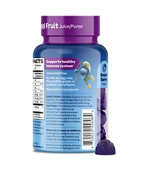 Smurfs Immune Defense Kids Vitamin Gummies, Elderberry, Zinc, Vitamin C & Vitamin D Berry Flavored, 40ct