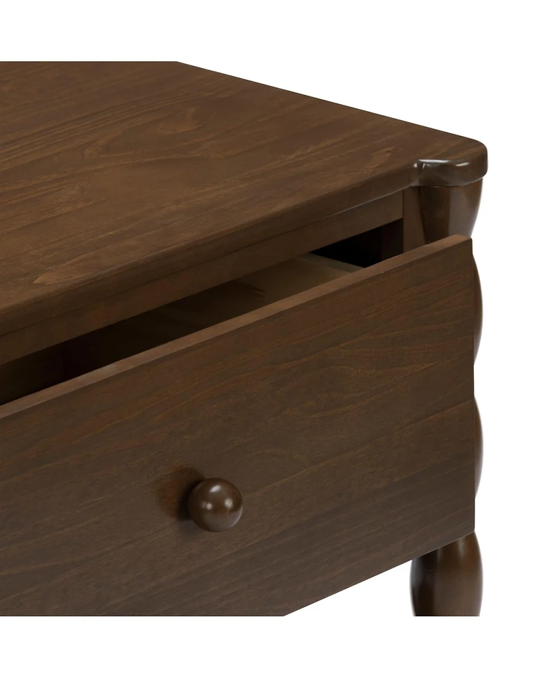 Plank+Beam Jenny Lind Nightstand with 1 Drawer and Bottom Shelf, Blonde