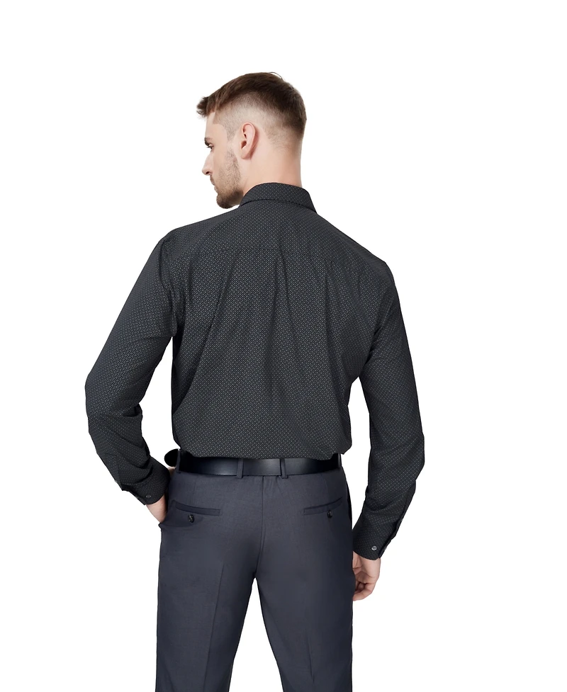 Alfani Men's Regular Fit Micro Dot Dress Shirt, Macy's Exclusive
