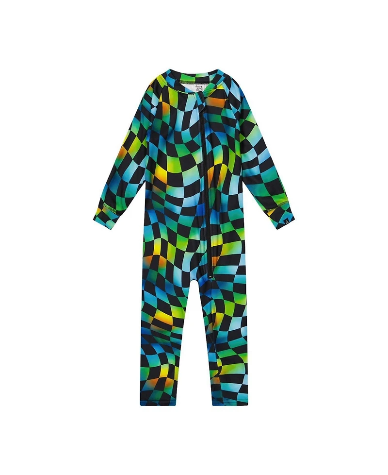 Deux par Big Boys ( 6 to 14 ) One Piece Thermal Underwear Checkered Print