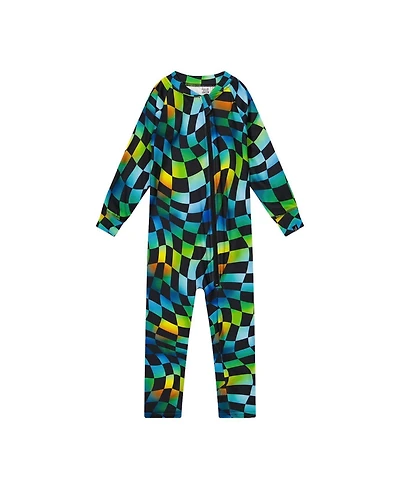 Deux par Big Boys ( 6 to 14 ) One Piece Thermal Underwear Checkered Print