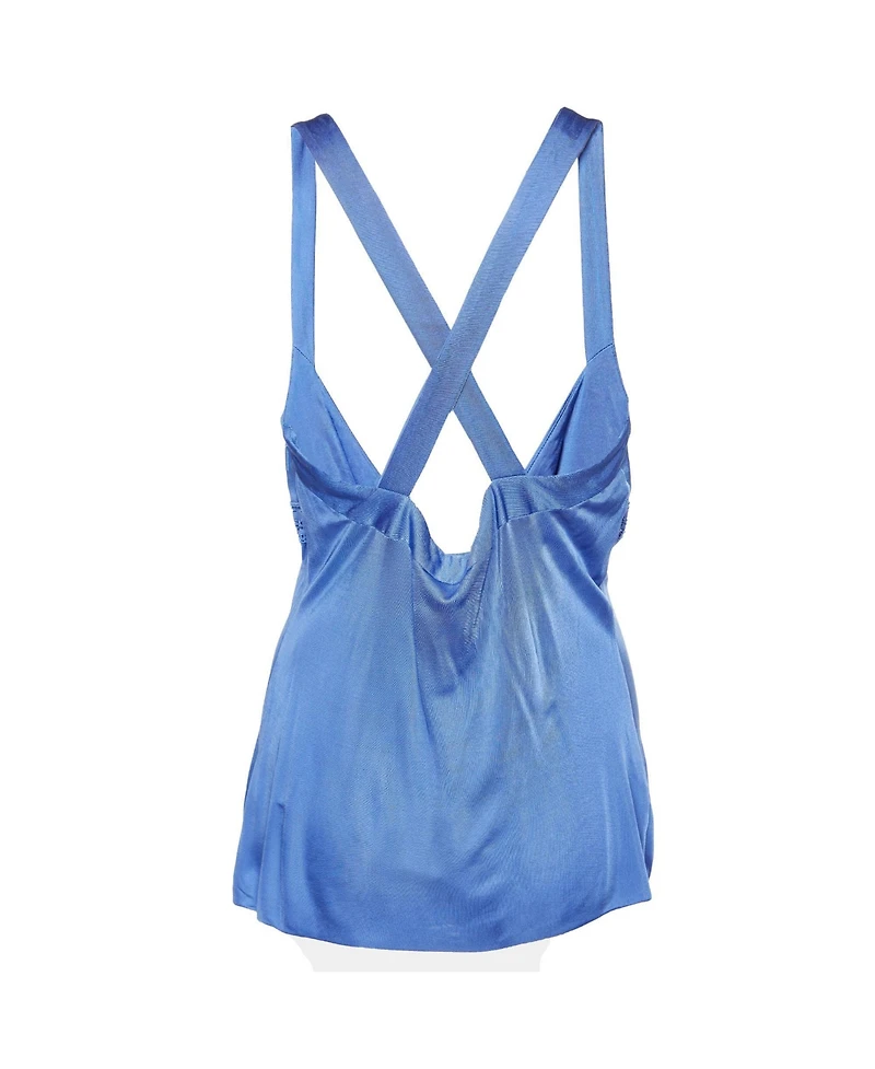 Pre-Owned Versace Women's Crystal-Embellished Greca Jersey Tank Top
