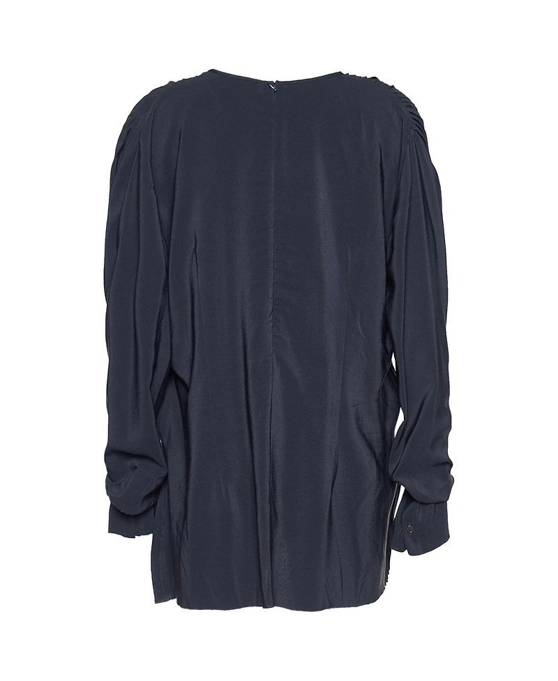 Pre-Owned Marni Marni Women's Pleated Long-Sleeve Silk Blouse