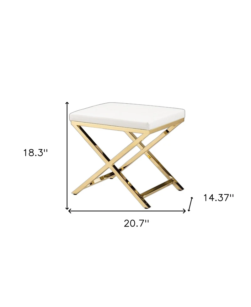 HomeRoots Faux Leather Vanity Chair