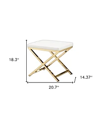 HomeRoots Faux Leather Vanity Chair
