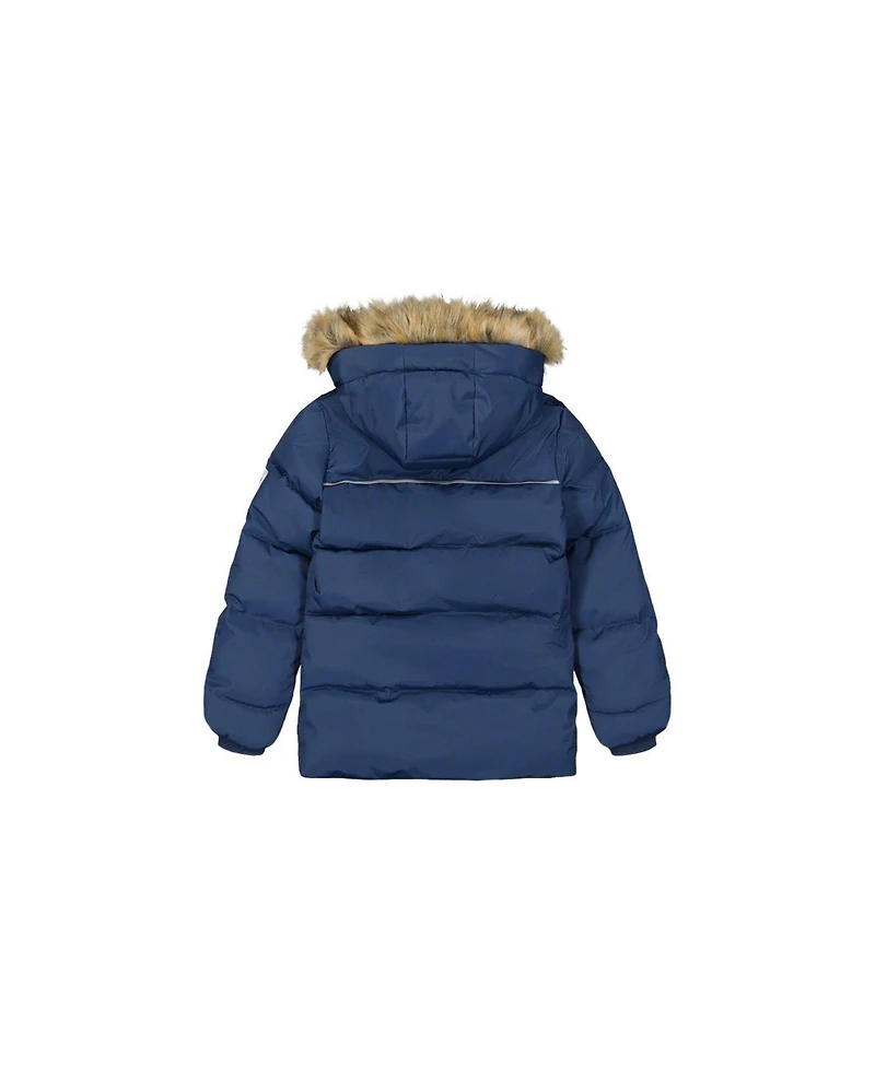 Deux par Deux Toddler Unisex Winter Jacket with Faux-Fur Hood