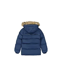 Deux par Deux Toddler Unisex Winter Jacket with Faux-Fur Hood