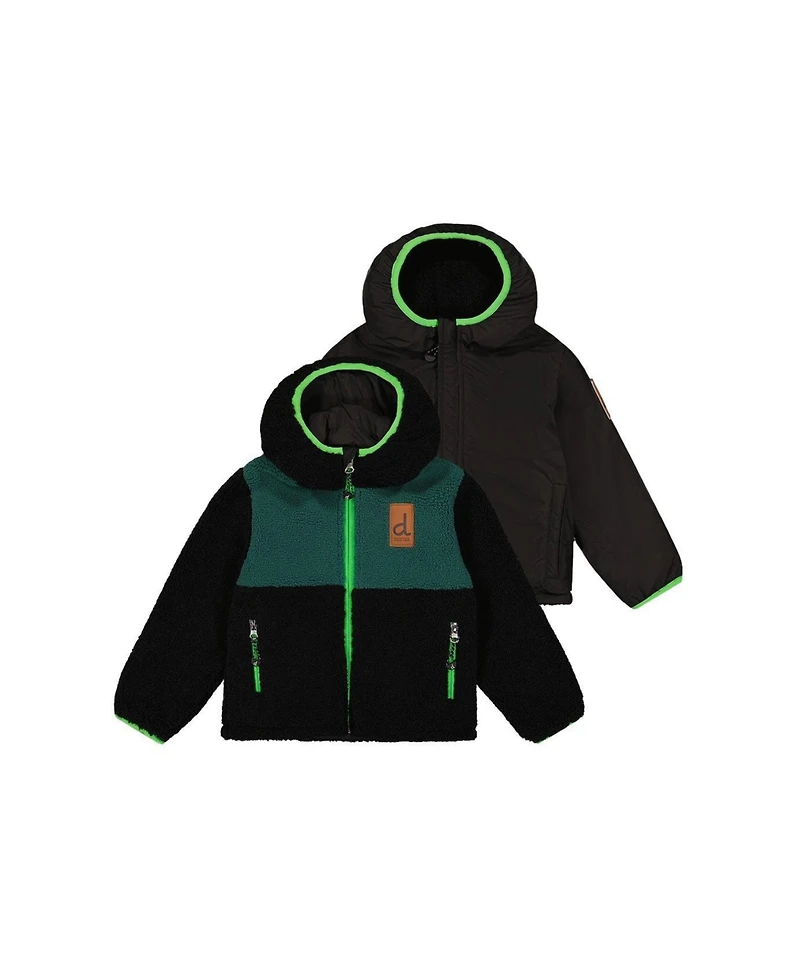 Deux par Deux Little and Big Boy 6 -14 Reversible Mid-Season Jacket